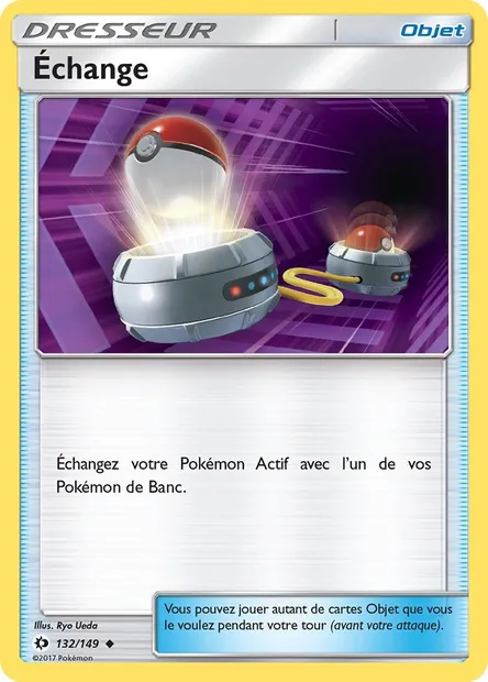 Échange, carte Pokémon SUM 132 — extension Soleil et Lune