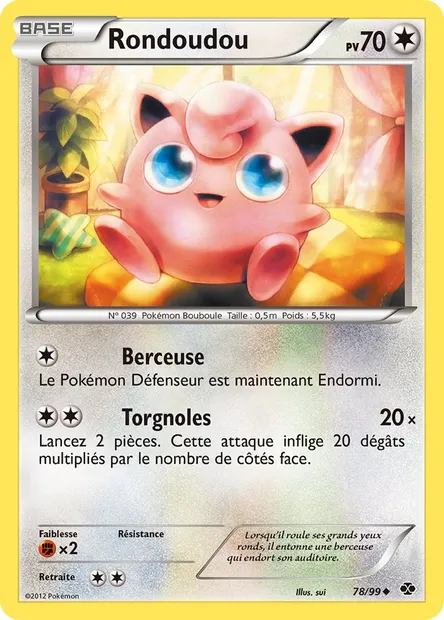 Rondoudou, carte Pokémon NXD 78 — extension Destinées Futures