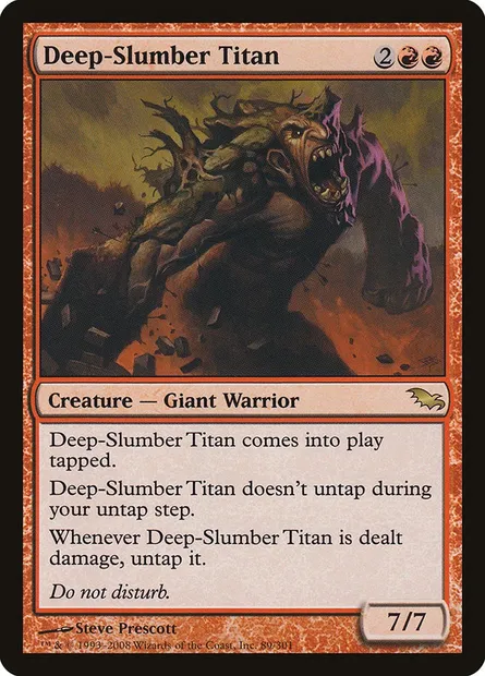 Deep-Slumber Titan, Magic card SHM 89 — Shadowmoor set