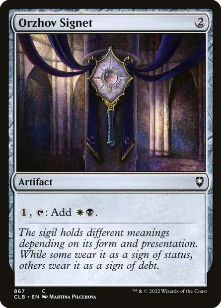Orzhov Signet, Magic card CLB 867 — Commander Legends: Battle for Baldur's Gate set