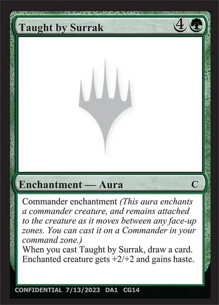 Taught by Surrak, carte Magic UNK CG14 — extension Unknown Event
