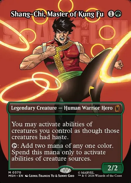 Shang-Chi, Master of Kung Fu, Magic card MSH 370 — Marvel Super Heroes set