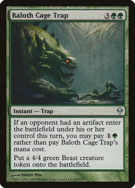 Baloth Cage Trap, Magic card ZEN 156 — Zendikar set
