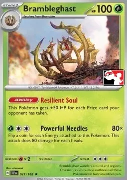 Brambleghast, Pokémon card PPS 021-3 — Play! Pokémon Prize Pack Series set