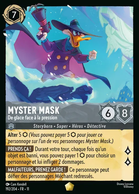 Myster Mask - De glace face à la pression, carte Disney Lorcana CH11-192 — extension Givresort