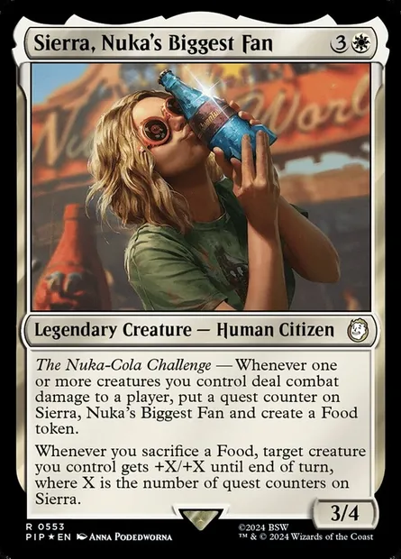 Sierra, Nuka's Biggest Fan, Magic card PIP 553 — Fallout set