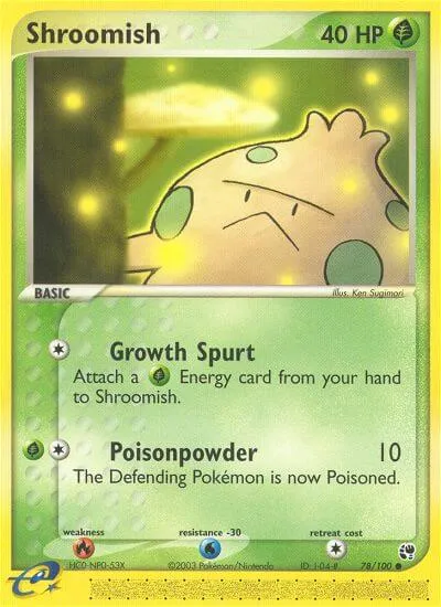 Shroomish, Pokémon card SS 78 — Sandstorm set