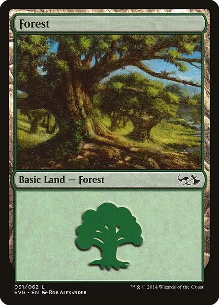 Forest, Magic card EVG 31 — Duel Decks Anthology: Elves vs. Goblins set