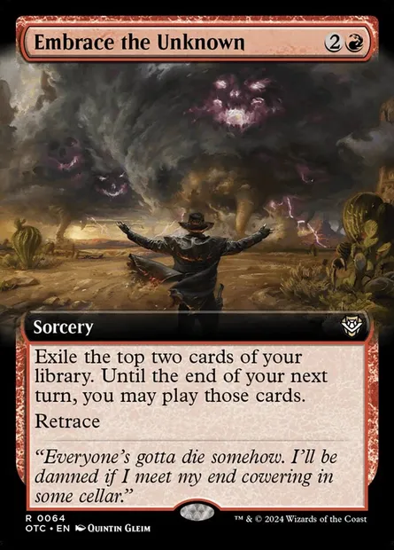 Embrace the Unknown, Magic card OTC 64 — Outlaws of Thunder Junction Commander set