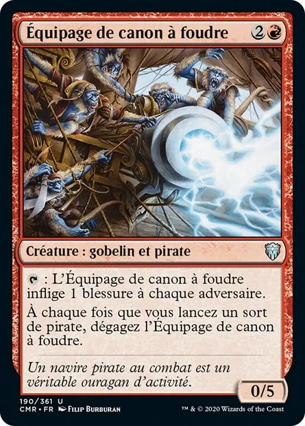 Équipage de canon à foudre, carte Magic CMR 190 — extension Commander Legends