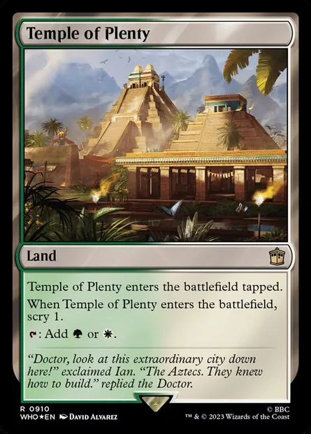 Temple de la profusion, carte Magic WHO 910 — extension Doctor Who