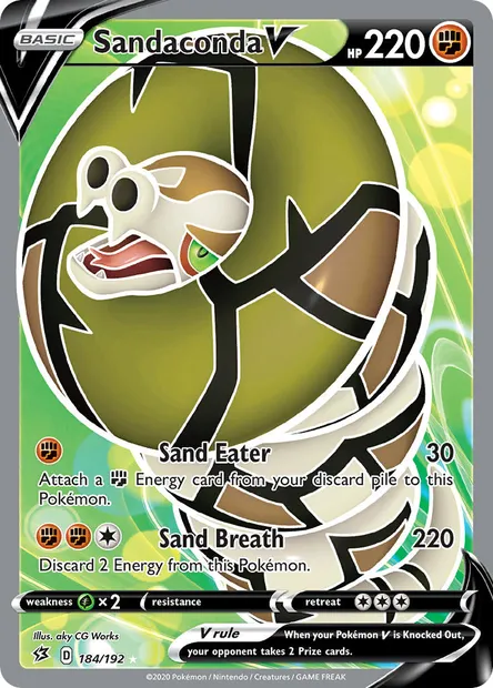 Sandaconda V, Pokémon card RCL 184 — Rebel Clash set
