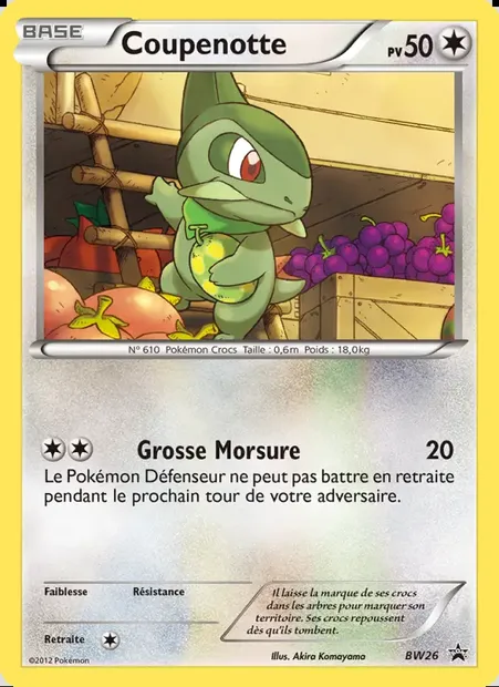 Coupenotte, carte Pokémon BW 26 — extension Promo BW
