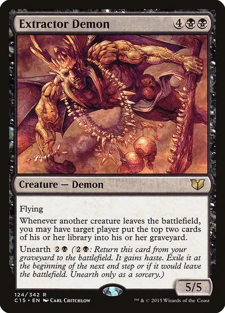 Extractor Demon, Magic card C15 124 — Commander 2015 set
