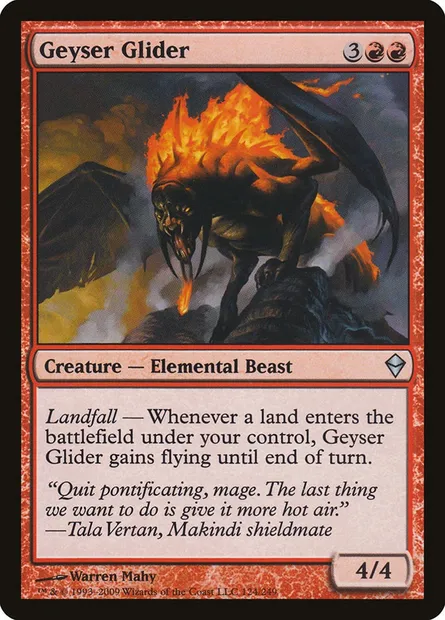 Geyser Glider, Magic card ZEN 124 — Zendikar set