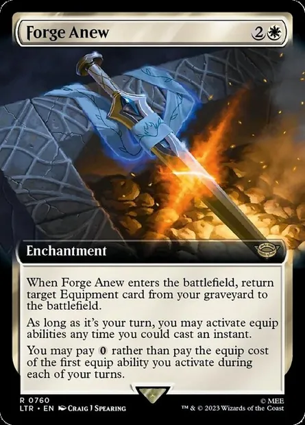 Forge Anew, Magic card LTR 760 — The Lord of the Rings: Tales of Middle-earth set