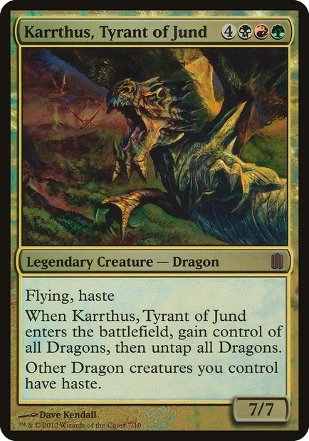 Karrthus, Tyrant of Jund, Magic card OCM1 7 — Commander's Arsenal Oversized set