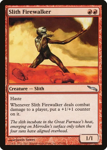 Marchefeu slith, carte Magic MRD 107 — extension Mirrodin