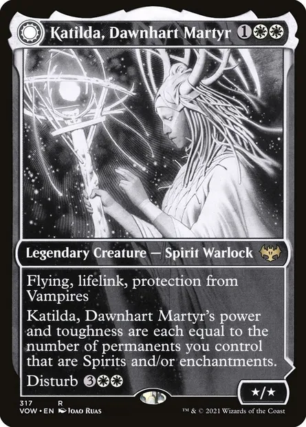 Katilda, Dawnhart Martyr // Katilda's Rising Dawn, Magic card VOW 317 — Innistrad: Crimson Vow set