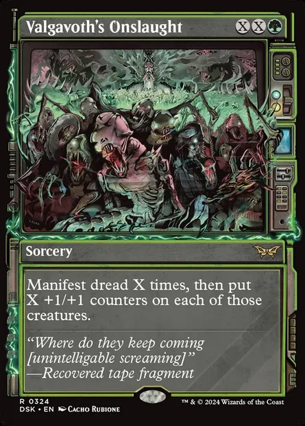 Valgavoth's Onslaught, Magic card DSK 324 — Duskmourn: House of Horror set