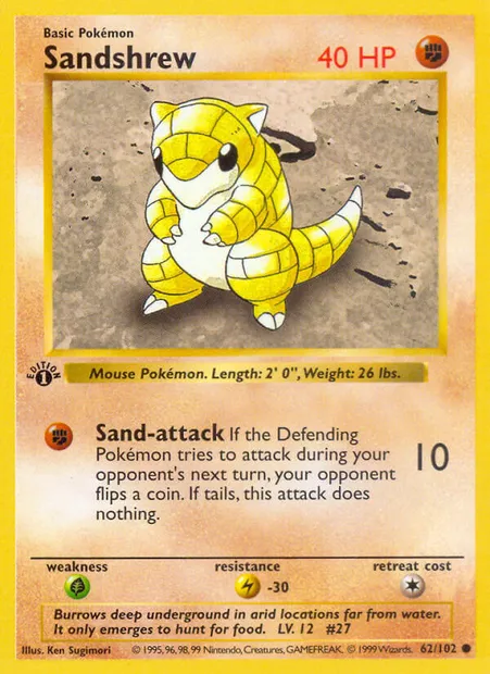 Sandshrew, Pokémon card BS 62 — Base Set set