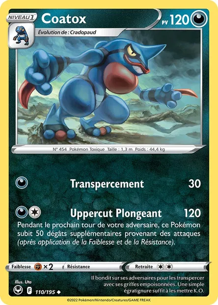 Coatox, carte Pokémon SIT 110 — extension Tempête Argentée