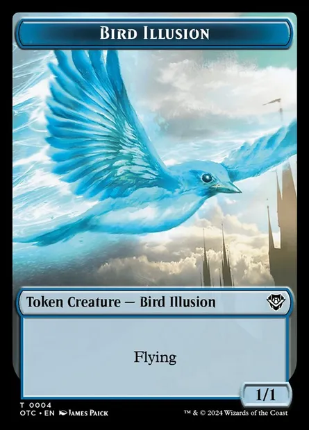 Bird Illusion, carte Magic TOTC 4 — extension Outlaws of Thunder Junction Commander Tokens
