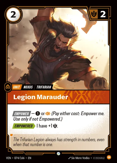 Legion Marauder, carte Riftbound VEN 074 — extension Vendetta