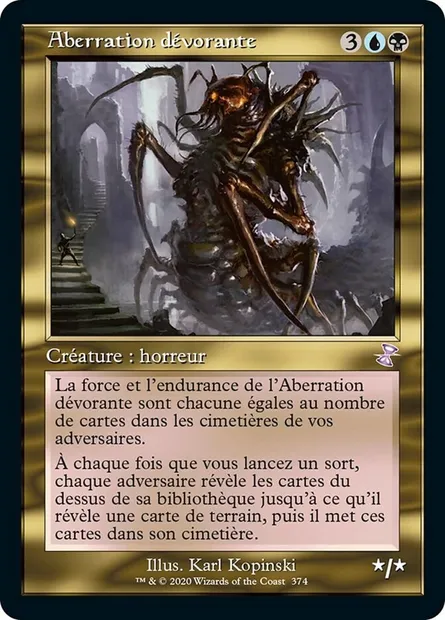 Aberration dévorante, carte Magic TSR 374 — extension Spirale Temporelle Remastered