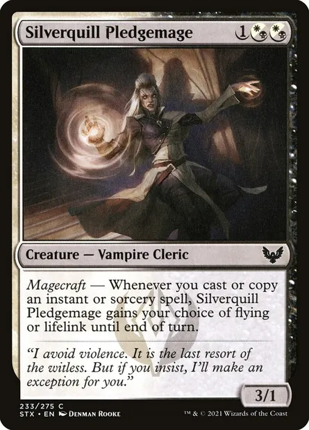 Silverquill Pledgemage, Magic card STX 233 — Strixhaven: School of Mages set