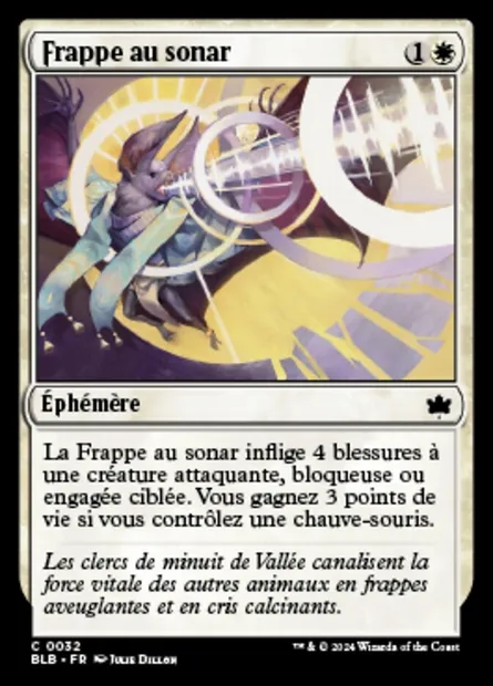 Frappe au sonar, carte Magic BLB 32 — extension Bloomburrow