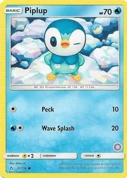 Piplup, Pokémon card TK11 032-11 — SM Trainer Kit: Alolan Sandslash & Alolan Ninetales set