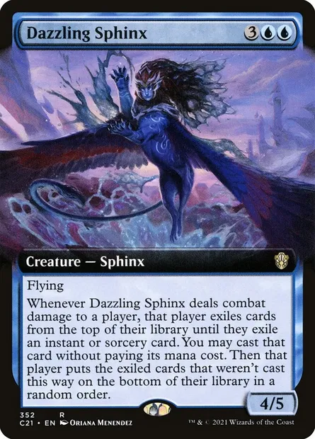 Dazzling Sphinx, Magic card C21 352 — Commander 2021 set