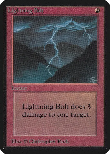 Lightning Bolt, Magic card LEA 161 — Limited Edition Alpha set