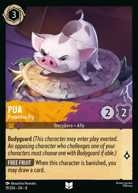 Pua - Protective Pig, Disney Lorcana card CH8-019 — The Reign of Jafar set