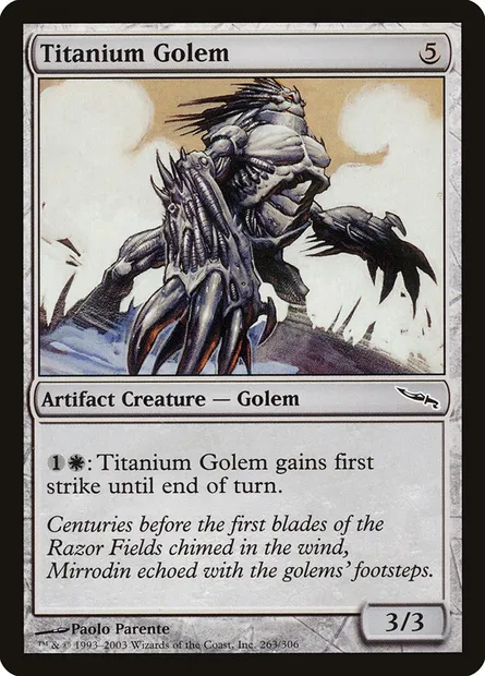 Titanium Golem, Magic card MRD 263 — Mirrodin set