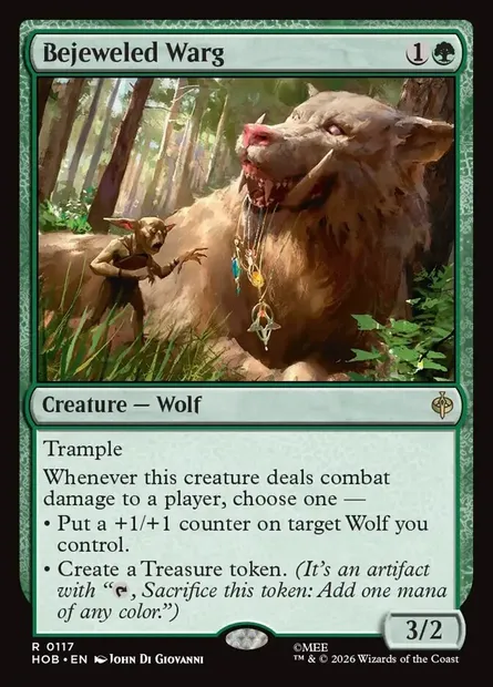Bejeweled Warg, Magic card HOB 117 — The Hobbit set