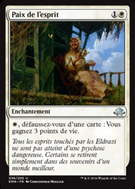 Paix de l'esprit, carte Magic EMN 36 — extension La lune hermétique