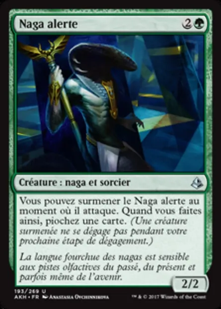 Naga alerte, carte Magic AKH 193 — extension Amonkhet