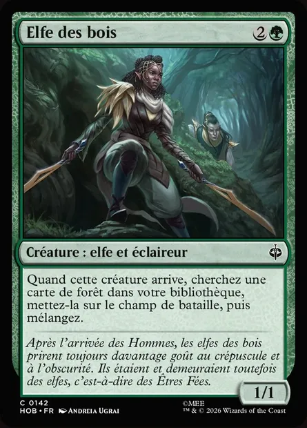 Elfe des bois, carte Magic HOB 142 — extension The Hobbit