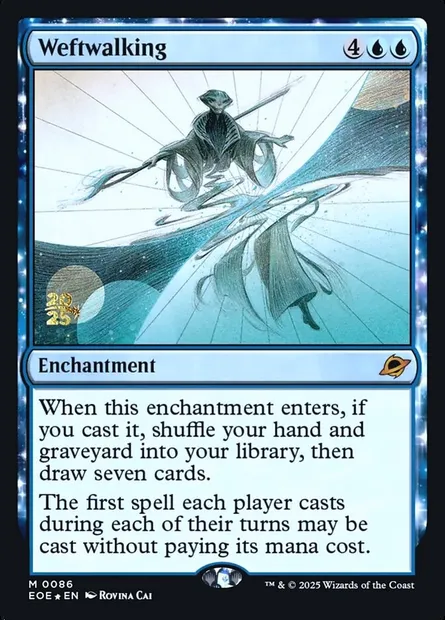 Arpenter la trame, carte Magic PEOE 86s — extension Edge of Eternities Promos
