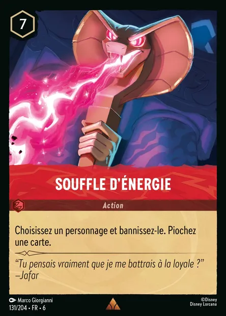 Souffle d'énergie, carte Disney Lorcana CH6-131 — extension La Mer Azurite