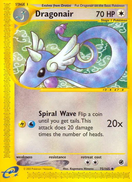 Dragonair, Pokémon card EX 75 — Expedition Base Set set