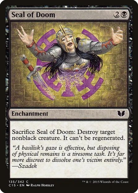 Seal of Doom, Magic card C15 135 — Commander 2015 set