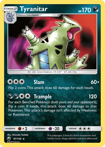 Tyranitar, Pokémon card CES 87 — Celestial Storm set