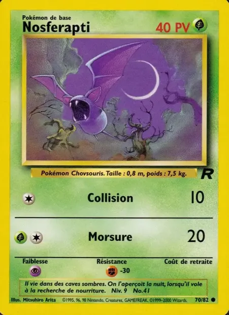 Nosferapti, carte Pokémon TR 70 — extension Team Rocket