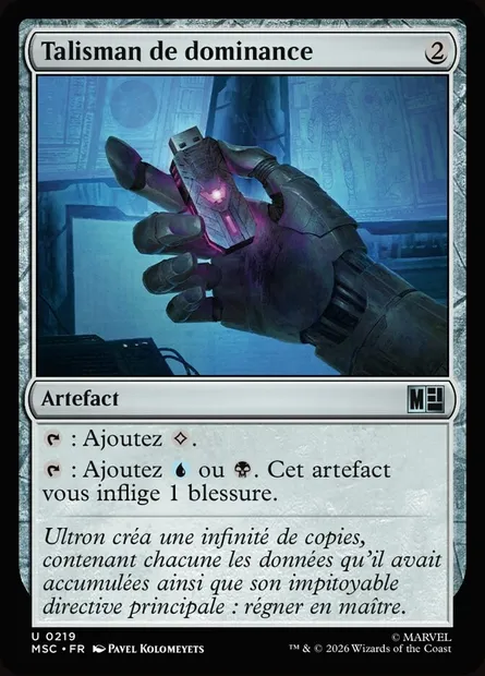 Talisman de dominance, carte Magic MSC 219 — extension Marvel Super Heroes Commander