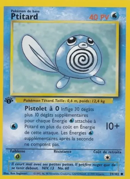 Ptitard, carte Pokémon BS 59 — extension Set de Base