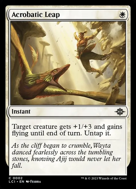 Acrobatic Leap, Magic card LCI 2 — The Lost Caverns of Ixalan set