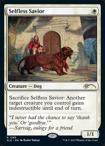 Selfless Savior, Magic card SLD 1286 — Secret Lair Drop set